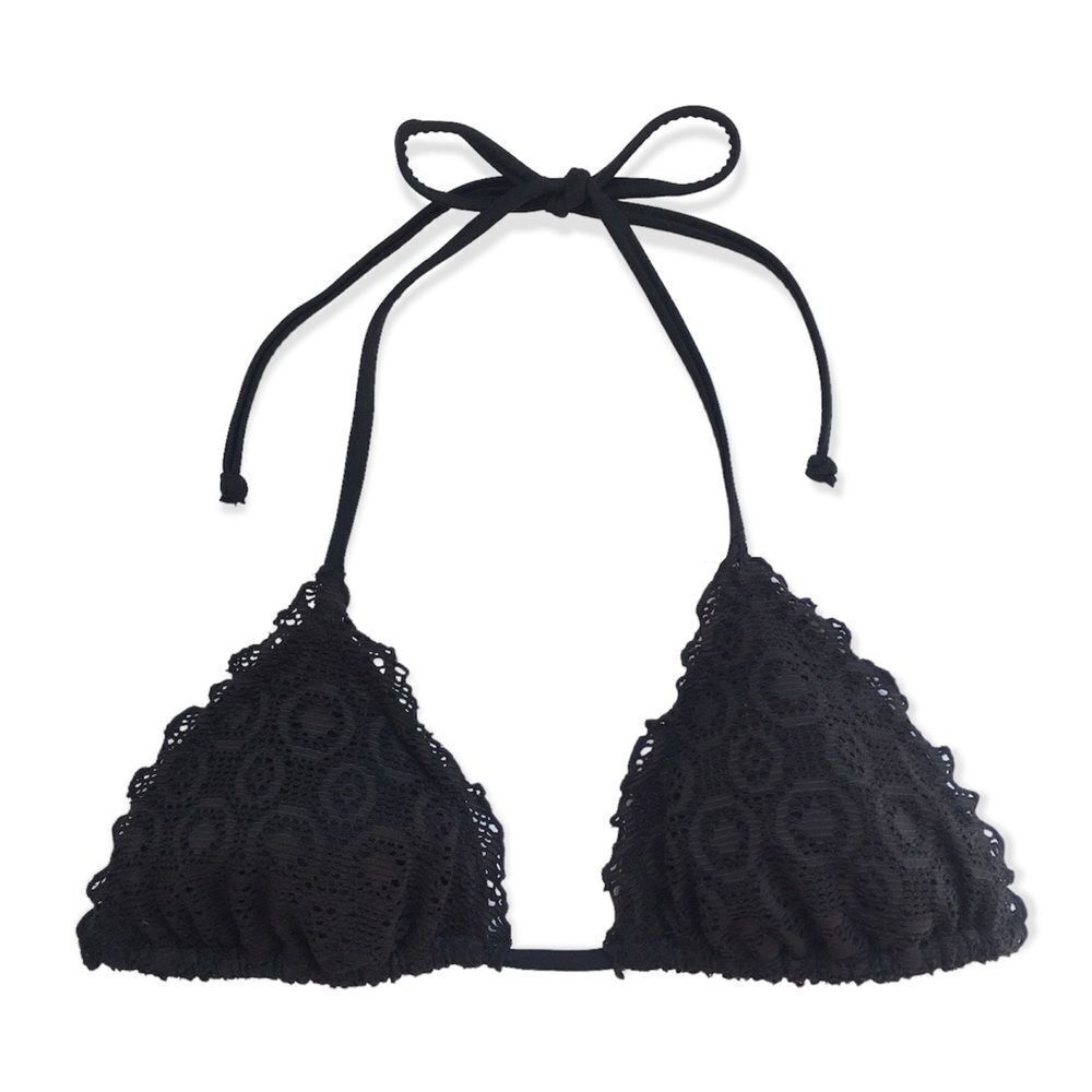 🔃Black Lace String Bikini Swimsuit Top
